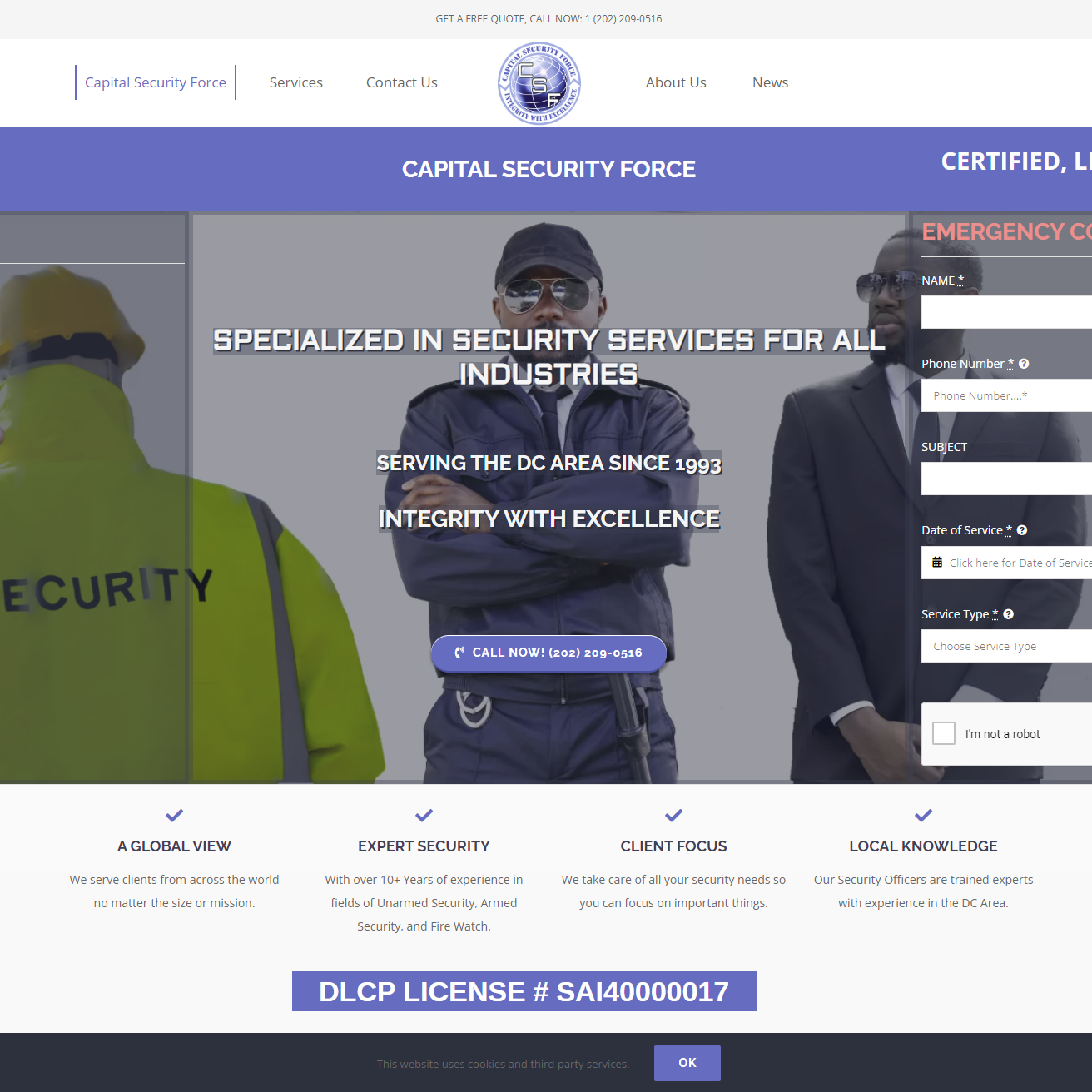 Capital Security Force Website by Morad Elbarmil